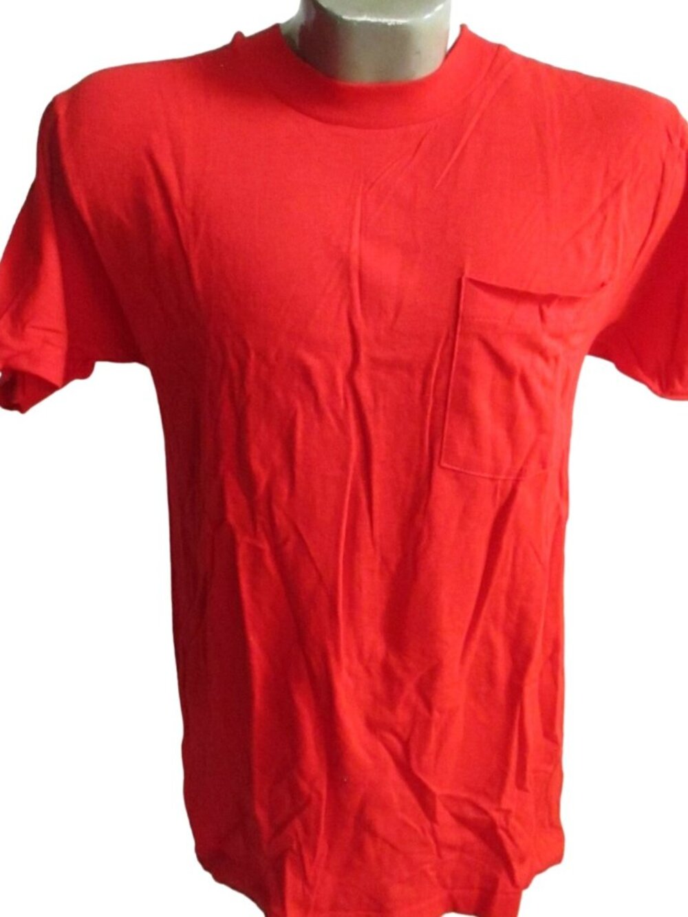 True Vintage T-shirt Medium Single Stitch Pocket Red Fruit Loom USA 1990's NWOT